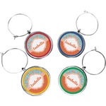 Foxy Yoga Wine Charms (Set of 4) (Personalized)