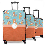 Foxy Yoga 3 Piece Luggage Set - 20" Carry On, 24" Medium Checked, 28" Large Checked (Personalized)