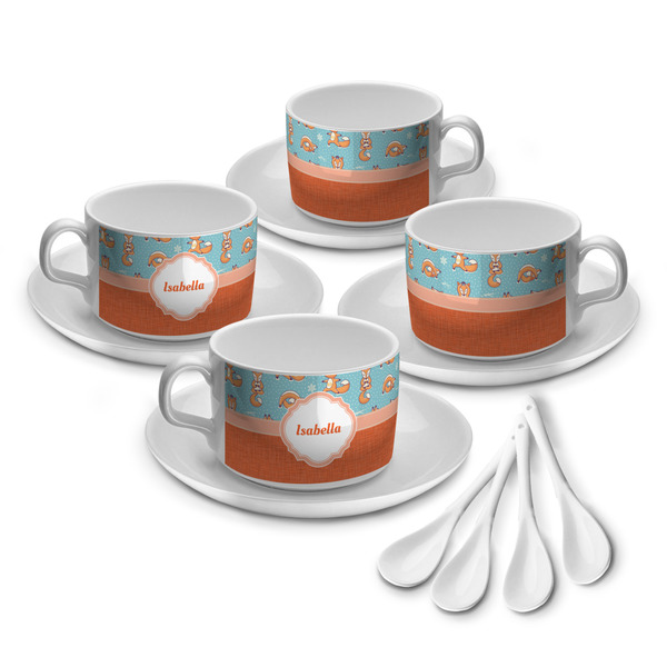 Custom Foxy Yoga Tea Cup - Set of 4 (Personalized)