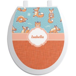 Foxy Yoga Toilet Seat Decal - Round (Personalized)