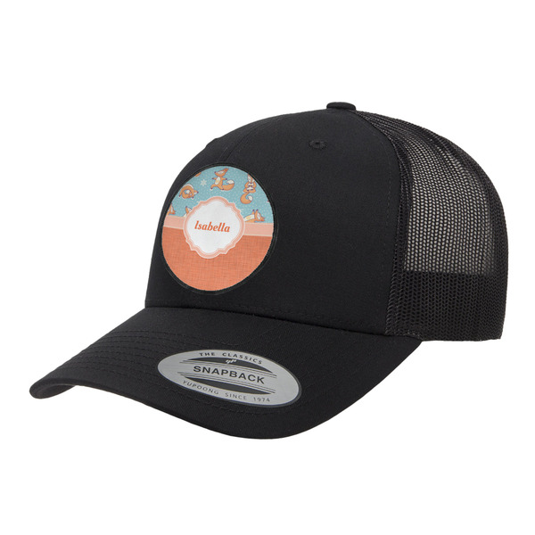 Custom Foxy Yoga Trucker Hat - Black (Personalized)