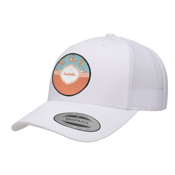 Custom Foxy Yoga Trucker Hat - White (Personalized)