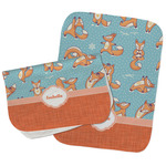 Foxy Yoga Burp Cloths - Fleece - Set of 2 w/ Name or Text