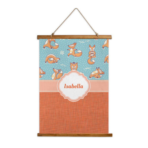 Custom Foxy Yoga Wall Hanging Tapestry - Tall (Personalized)