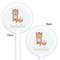 Foxy Yoga White Plastic 5.5" Stir Stick - Double Sided - Round - Front & Back