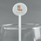 Foxy Yoga White Plastic 5.5" Stir Stick - Round - Main