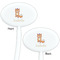 Foxy Yoga White Plastic 7" Stir Stick - Double Sided - Oval - Front & Back