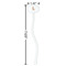 Foxy Yoga White Plastic 7" Stir Stick - Oval - Dimensions