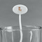 Foxy Yoga White Plastic 7" Stir Stick - Oval - Main