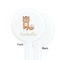 Foxy Yoga White Plastic 7" Stir Stick - Single Sided - Round - Front & Back