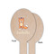 Foxy Yoga Wooden Food Pick - Oval - Single Sided - Front & Back