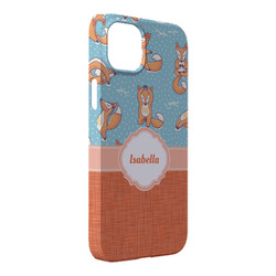 Foxy Yoga iPhone Case - Plastic - iPhone 14 Plus (Personalized)