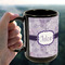 Watercolor Mandala 15oz. Black Mug - LIFESTYLE