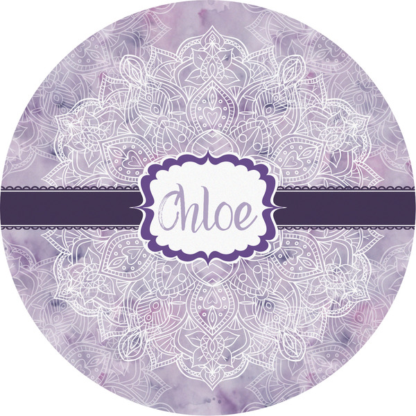 Custom Watercolor Mandala Multipurpose Round Labels - 5" (Personalized)