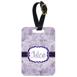 Watercolor Mandala Metal Luggage Tag w/ Name or Text