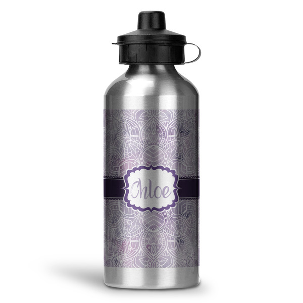 Custom Watercolor Mandala Water Bottles - 20 oz - Aluminum (Personalized)