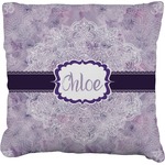 Watercolor Mandala Faux-Linen Throw Pillow 26" (Personalized)