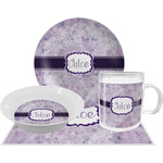 Watercolor Mandala Dinner Set - Single 4 Pc Setting w/ Name or Text