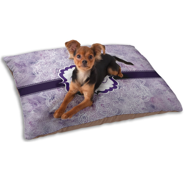 Custom Watercolor Mandala Dog Bed - Small w/ Name or Text