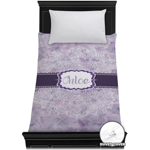 Custom Watercolor Mandala Duvet Cover - Twin XL (Personalized)