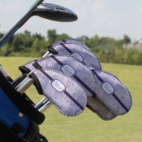 Custom Watercolor Mandala Golf Club Iron Cover - Set of 9 (Personalized)