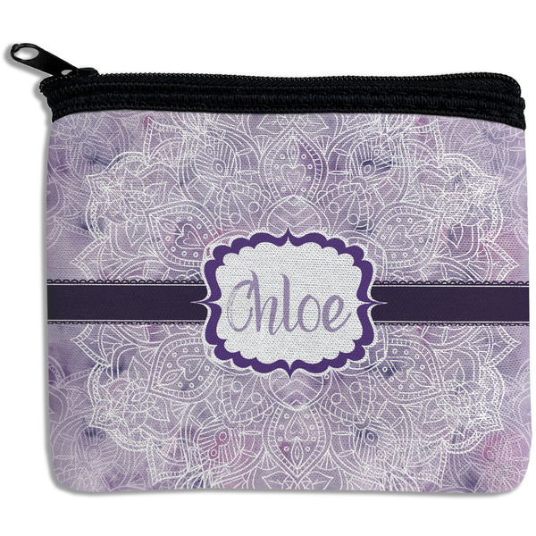 Custom Watercolor Mandala Rectangular Coin Purse (Personalized)