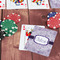 Watercolor Mandala On Table with Poker Chips