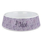 Watercolor Mandala Plastic Dog Bowl - Large (Personalized)