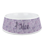 Watercolor Mandala Plastic Dog Bowl - Medium (Personalized)