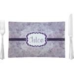 Watercolor Mandala Glass Rectangular Lunch / Dinner Plate (Personalized)