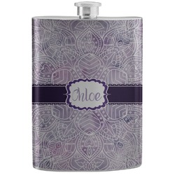 Watercolor Mandala Stainless Steel Flask (Personalized)