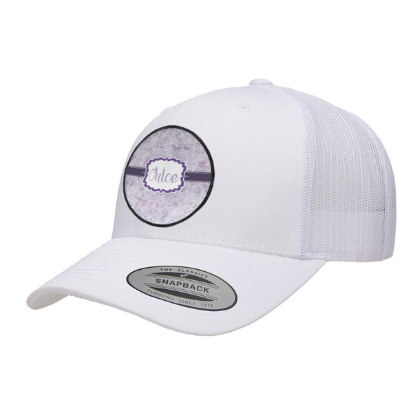 Custom Watercolor Mandala Trucker Hat - White (Personalized)