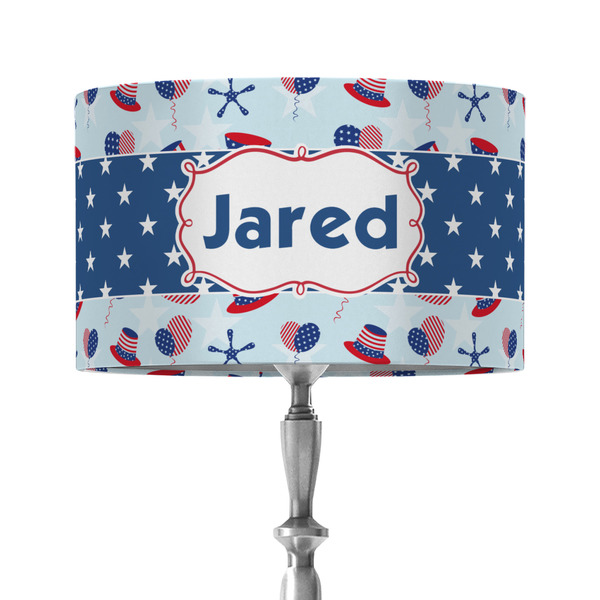 Custom Patriotic Celebration 12" Drum Lamp Shade - Fabric (Personalized)