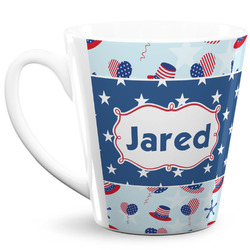 Patriotic Celebration 12 Oz Latte Mug (Personalized)