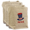 Patriotic Celebration 3 Reusable Cotton Grocery Bags - Front View