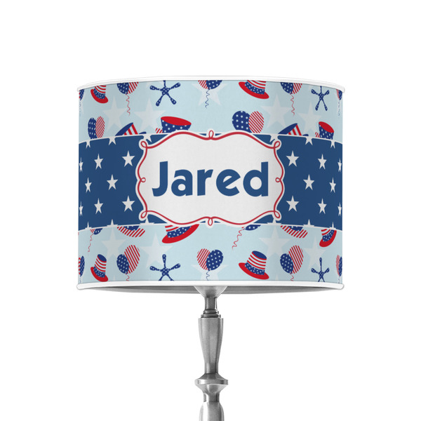 Custom Patriotic Celebration 8" Drum Lamp Shade - Poly-film (Personalized)