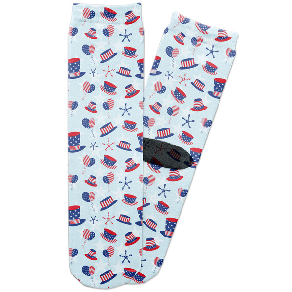 Custom Patriotic Celebration Adult Crew Socks