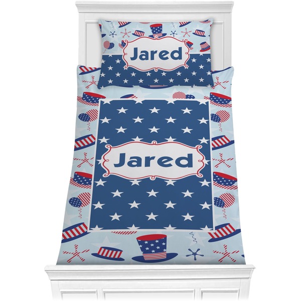 Custom Patriotic Celebration Comforter Set - Twin XL (Personalized)