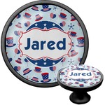 Patriotic Celebration Cabinet Knob (Black) (Personalized)