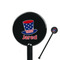 Patriotic Celebration Black Plastic 5.5" Stir Stick - Round - Closeup