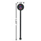 Patriotic Celebration Black Plastic 5.5" Stir Stick - Round - Dimensions