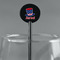 Patriotic Celebration Black Plastic 5.5" Stir Stick - Round - Main