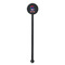 Patriotic Celebration Black Plastic 5.5" Stir Stick - Round - Single Stick