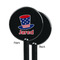 Patriotic Celebration Black Plastic 5.5" Stir Stick - Single Sided - Round - Front & Back