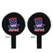 Patriotic Celebration Black Plastic 7" Stir Stick - Double Sided - Round - Front & Back