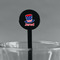 Patriotic Celebration Black Plastic 7" Stir Stick - Round - Main