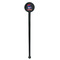 Patriotic Celebration Black Plastic 7" Stir Stick - Round - Single Stick