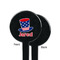 Patriotic Celebration Black Plastic 7" Stir Stick - Single Sided - Round - Front & Back