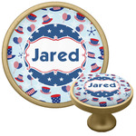 Patriotic Celebration Cabinet Knob - Gold (Personalized)