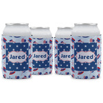 Patriotic Celebration Can Cooler (12 oz) - Set of 4 w/ Name or Text